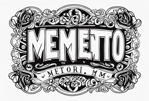 "memento mori" horizontally tattoo idea