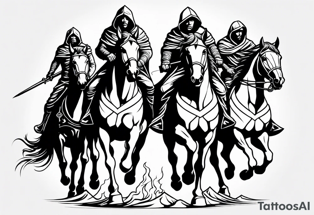 Four horseman of the apocalypse tattoo idea