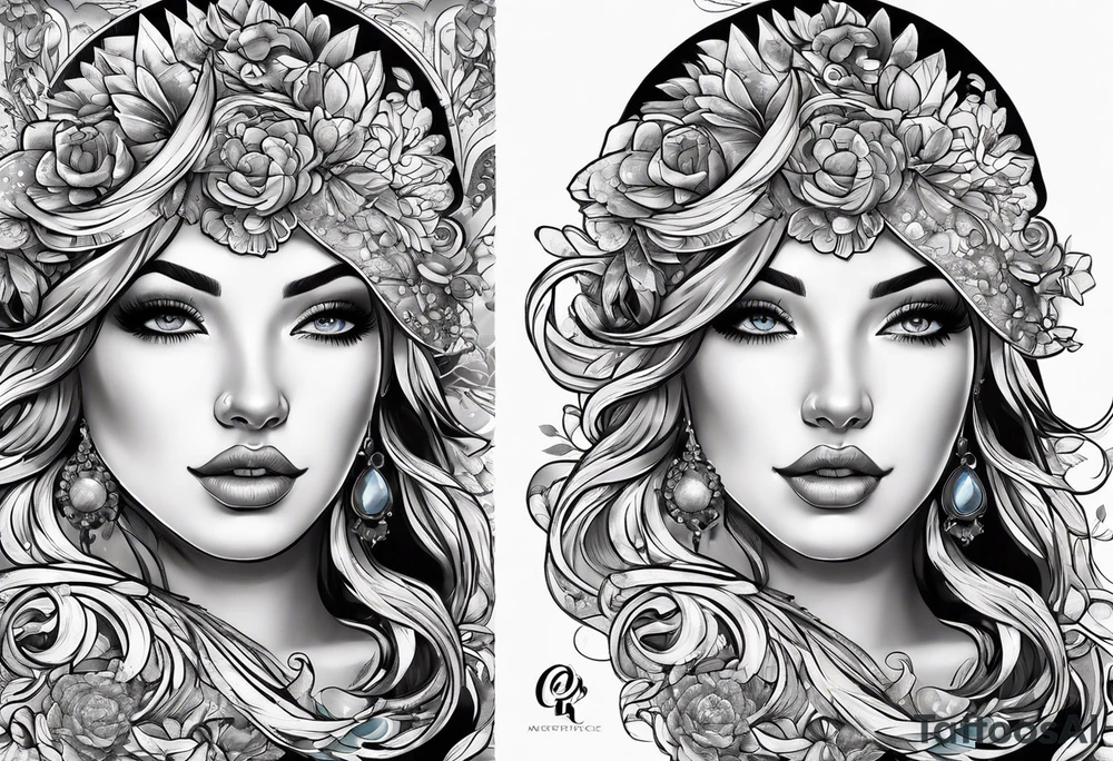 1 cosmo and 1 Gladolius tattoo idea