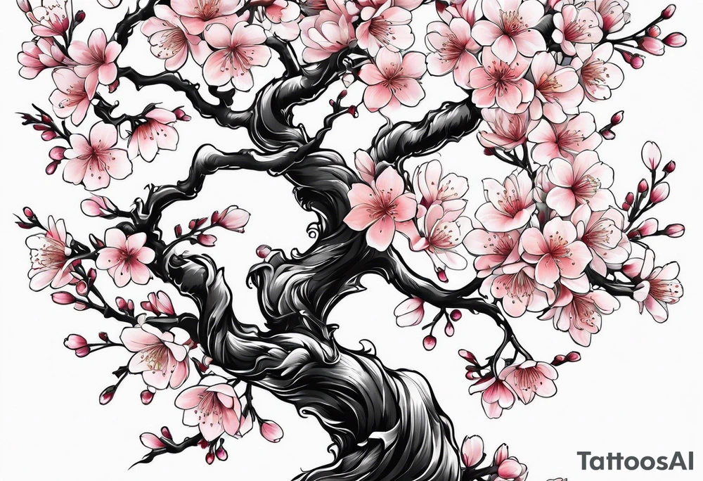 Cherry blossom for back tattoo zoom out tattoo idea
