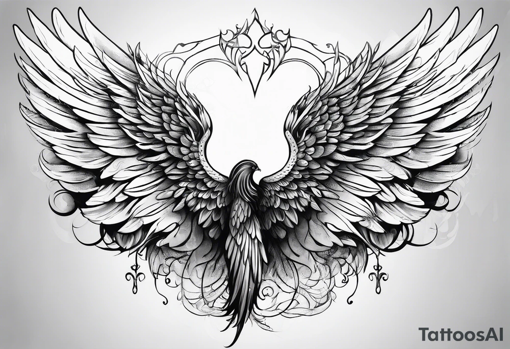 Angel wings tattoo idea