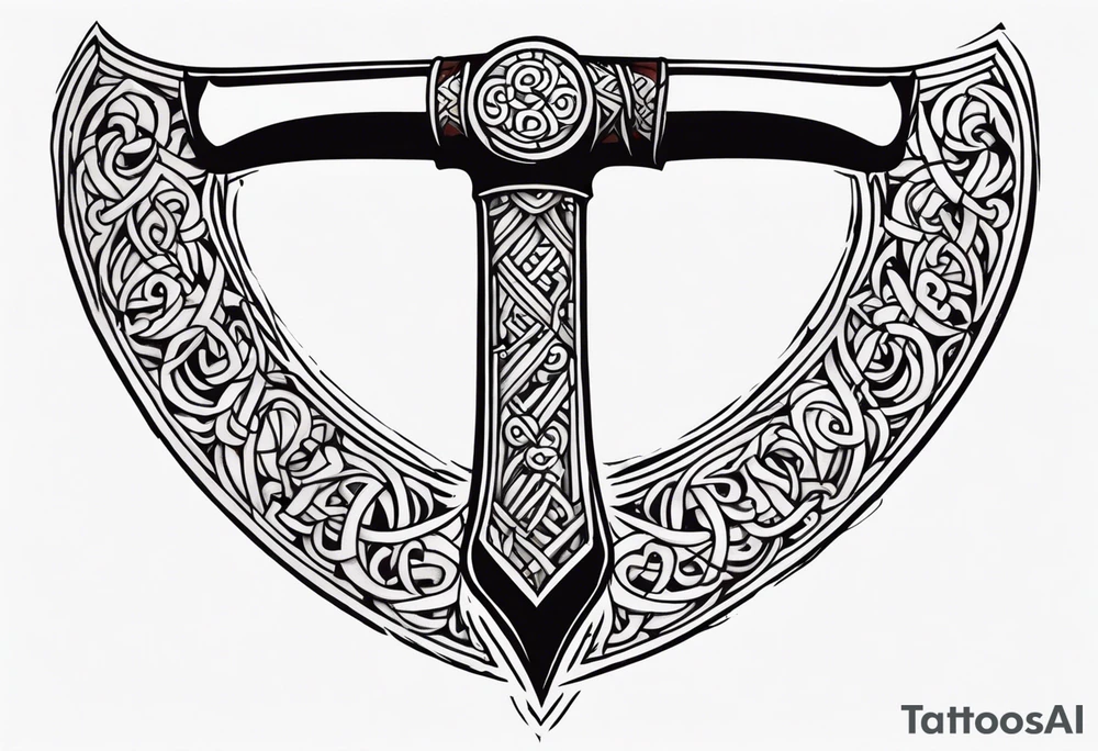 Viking axe tattoo idea