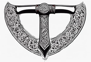 Viking axe tattoo idea