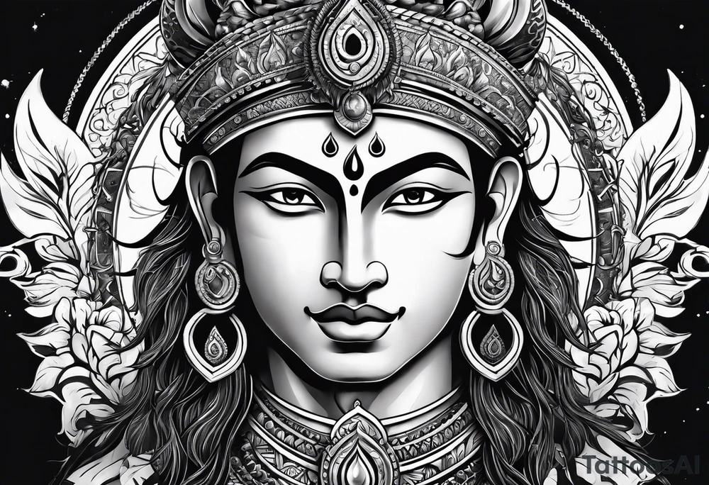 Warrior god shiva tattoo idea