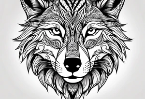 Wolf head tattoo idea