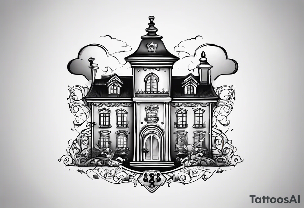 "Property of Washito" with a small, stylized lock and key. tattoo idea