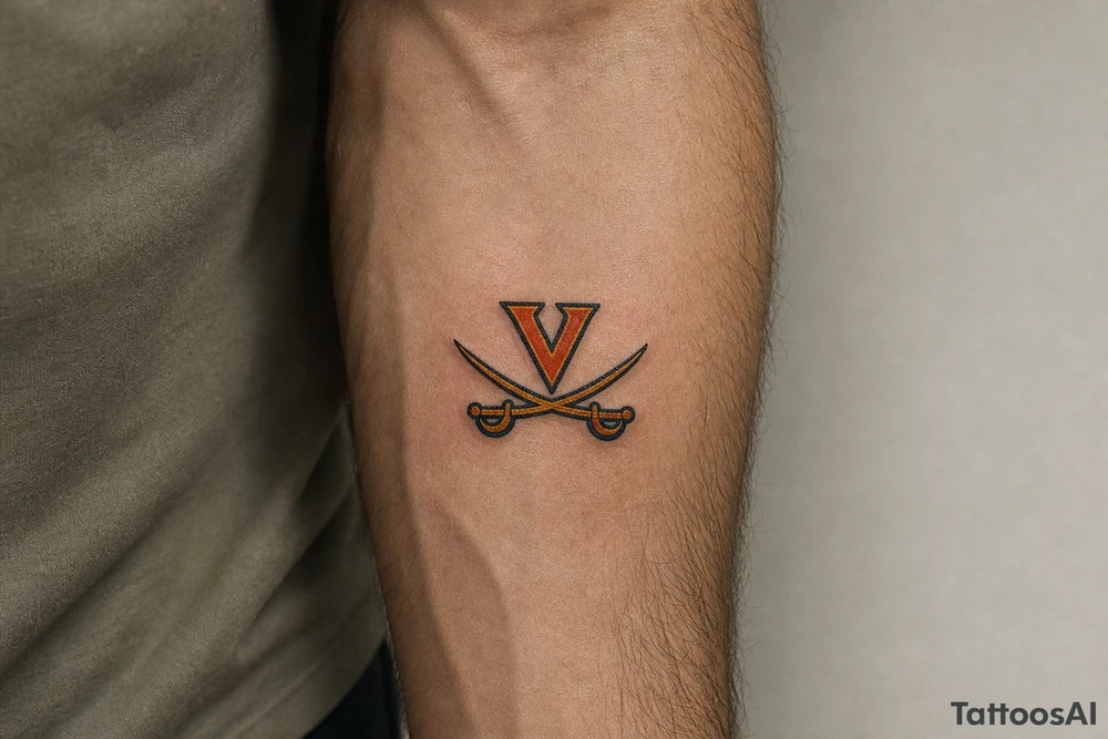 UVA crossed sabres tattoo idea