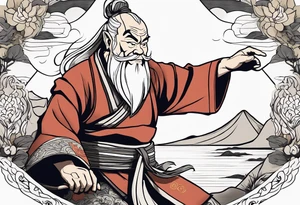 Uncle Iroh from avatar the last aibender in a powerfull way tattoo idea