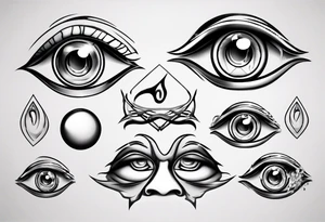 crying eye tattoo idea