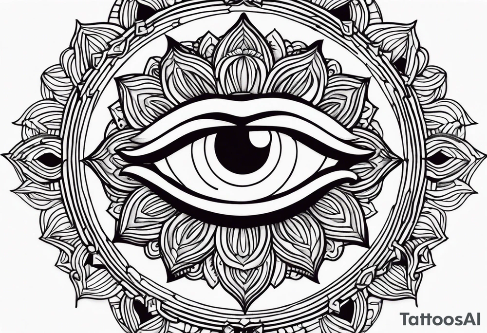 Small simple Traditional sun with feminine eyes and lips shading around edges tattoo idea