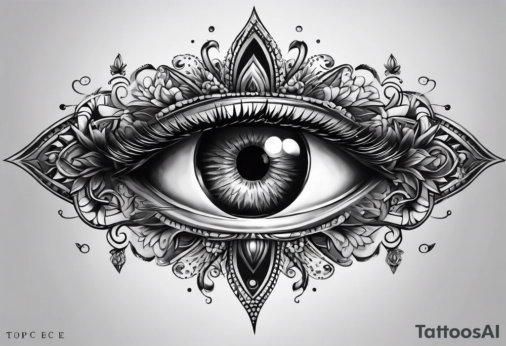 Occult eye tattoo idea