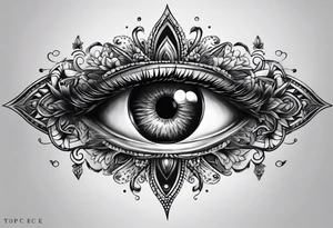 Occult eye tattoo idea