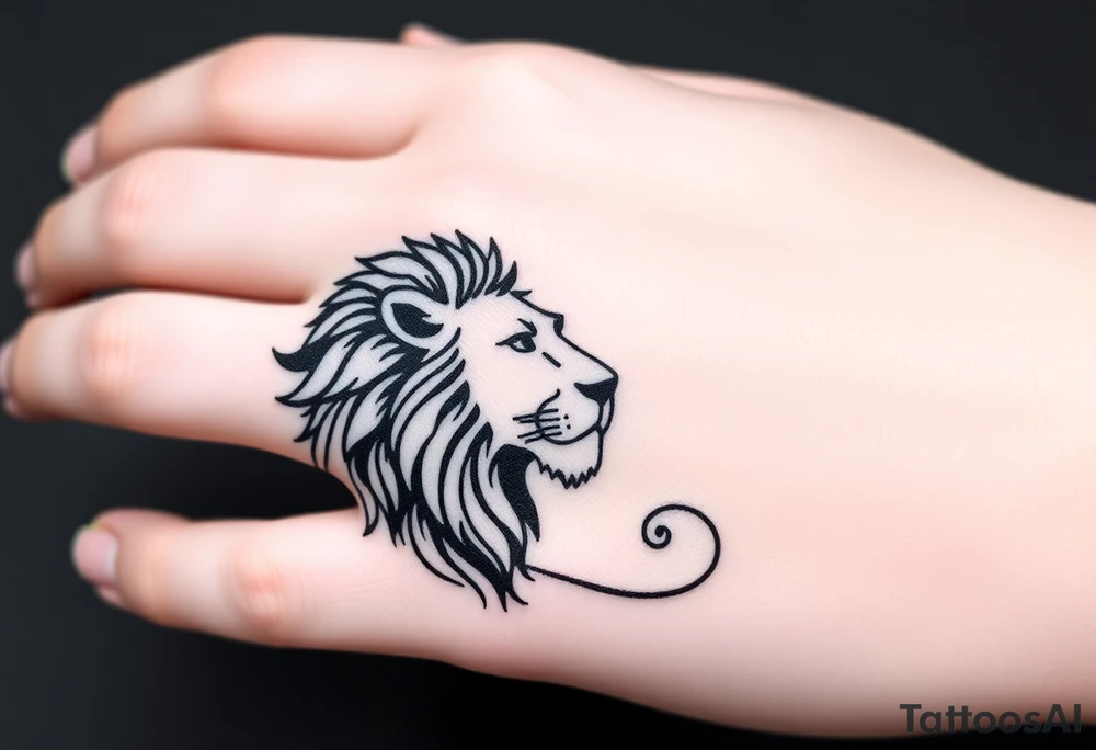 Virgo woman in love with Leo lion tattoo idea