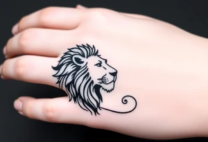 Virgo woman in love with Leo lion tattoo idea