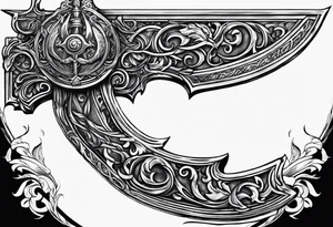 Valhalla gates sword  axe tattoo idea