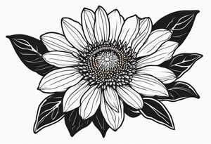 Indian blanket flower tattoo idea