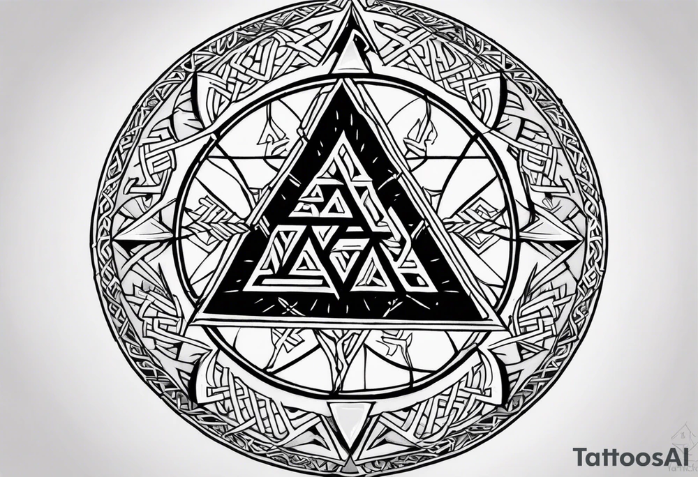 Nordique,triquetra,vegvisir,valknut tattoo idea