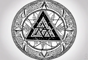 Nordique,triquetra,vegvisir,valknut tattoo idea