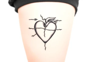 Barb wire heart tattoo idea