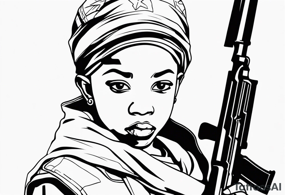 african child soldier tattoo idea
