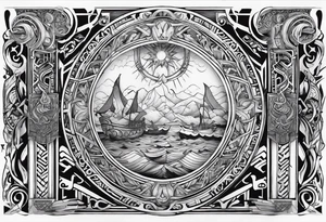 Valhalla steps Viking symbols tattoo idea