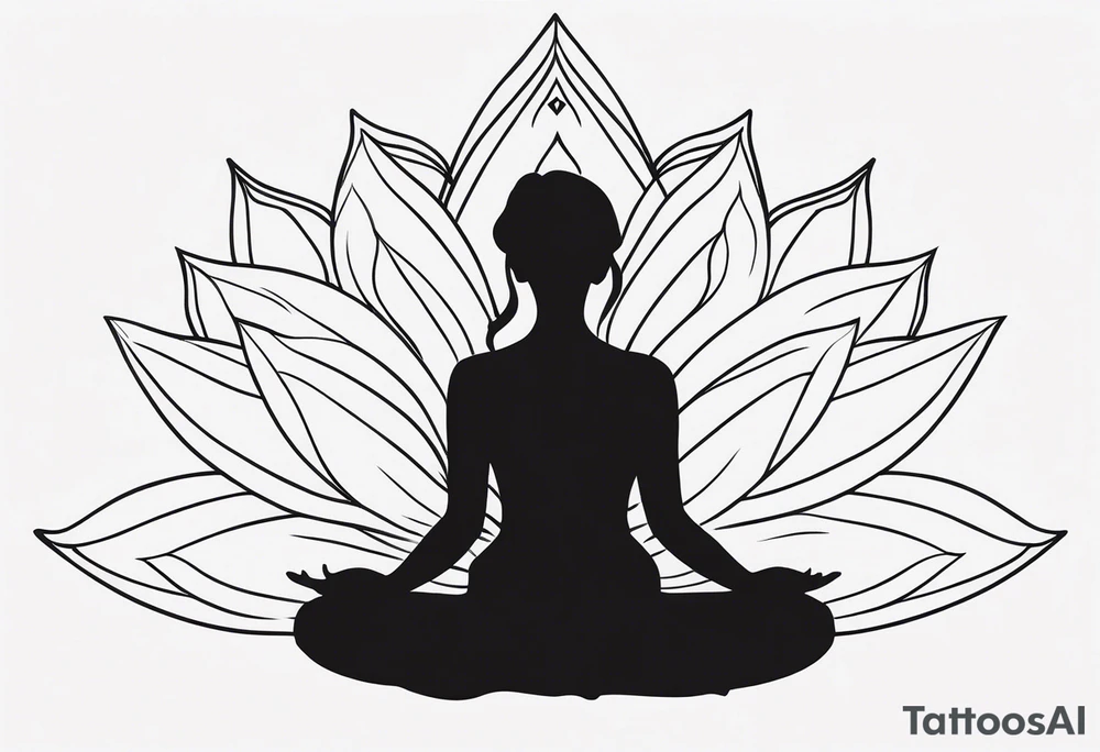 Lotus position, silhuette tattoo idea