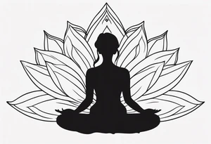 Lotus position, silhuette tattoo idea