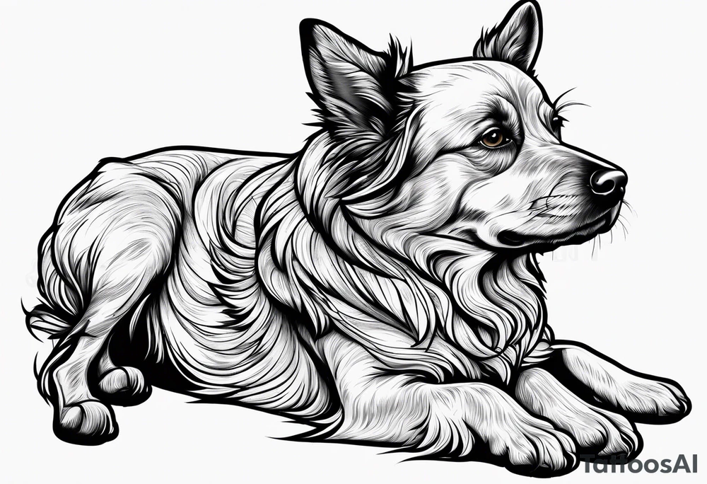 a beautiful dog tattoo idea