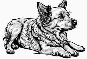 a beautiful dog tattoo idea