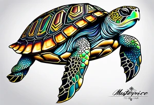 a majestic turtle tattoo idea