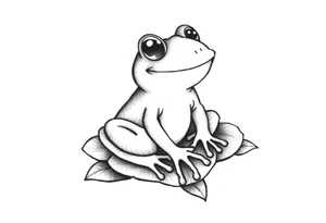 Frog on a lilly pad tattoo idea