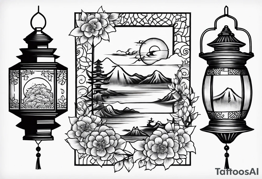 lanterns tattoo idea