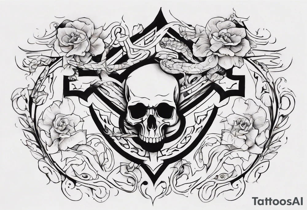I want chest tattoo for men . Continuous Line Tattoo style .Tattoo may include some symbols from these themes : gemini , snake,compas,travel, born 1989, thailand, ukraine , listen,. Not include scull or devill tattoo idea