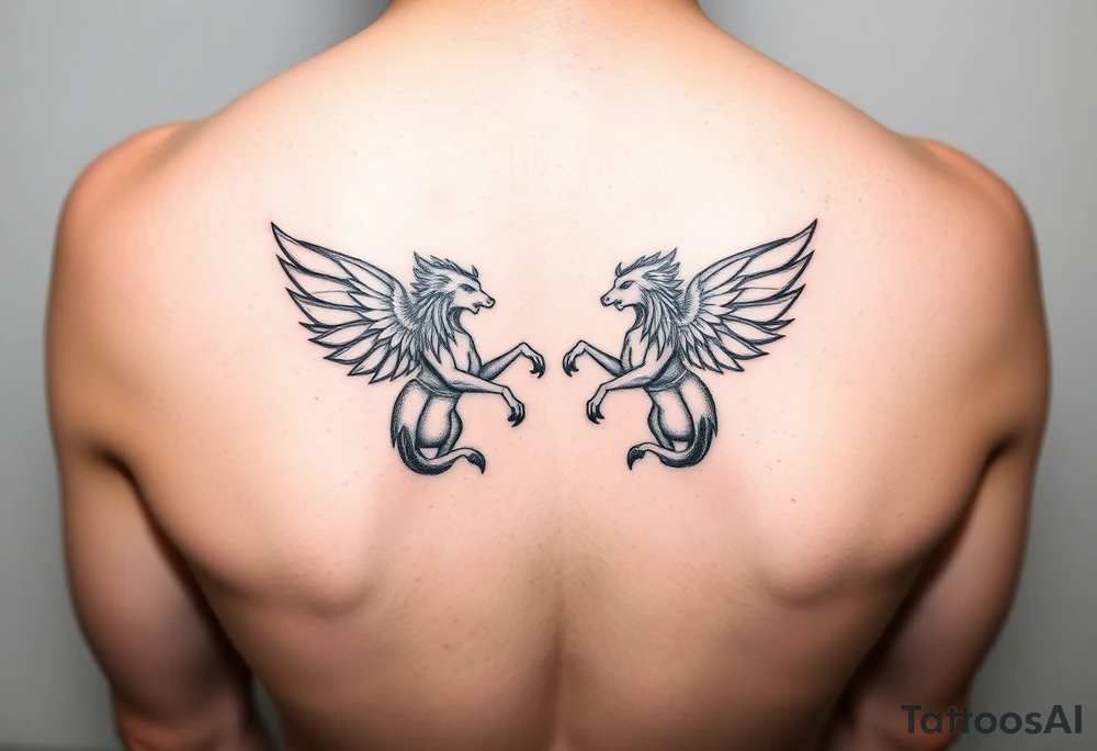 His and hers Aquarius twin flames tattoo idea