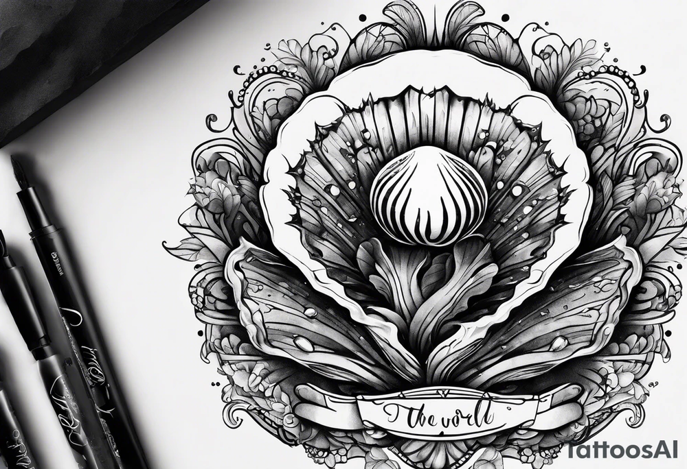 The world is your oyster tattoo idea