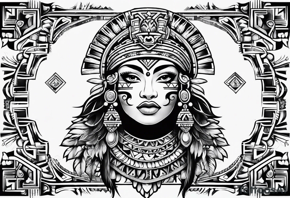 mexican aztec tattoo idea