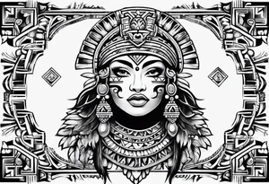 mexican aztec tattoo idea