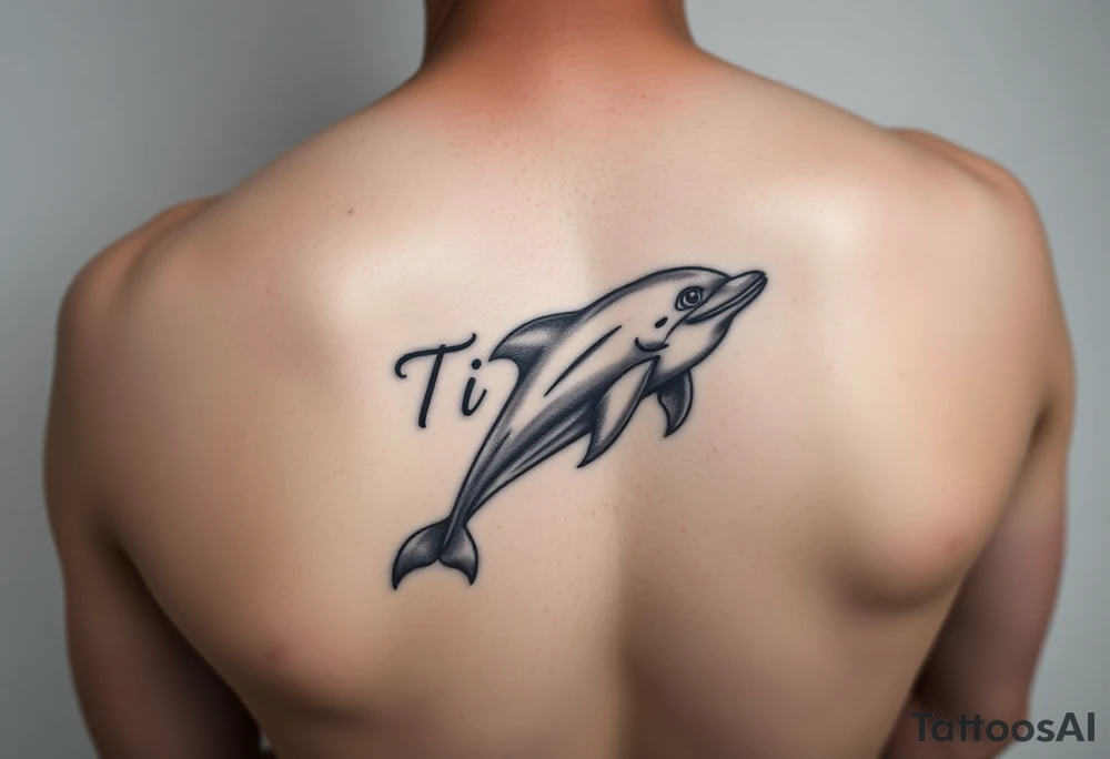 The name Ti'Asha with a dolphin for my mom favorite animal tattoo idea