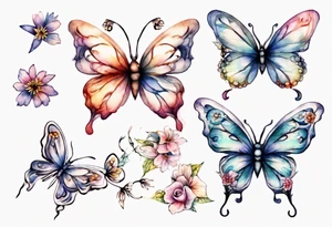 small flowers
tiny butterflies
weaved together 
pretty
delicate
on my leg tattoo idea