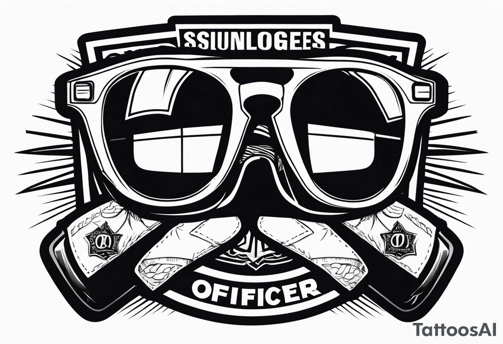 sunglasses Officer Bigdick tattoo idea