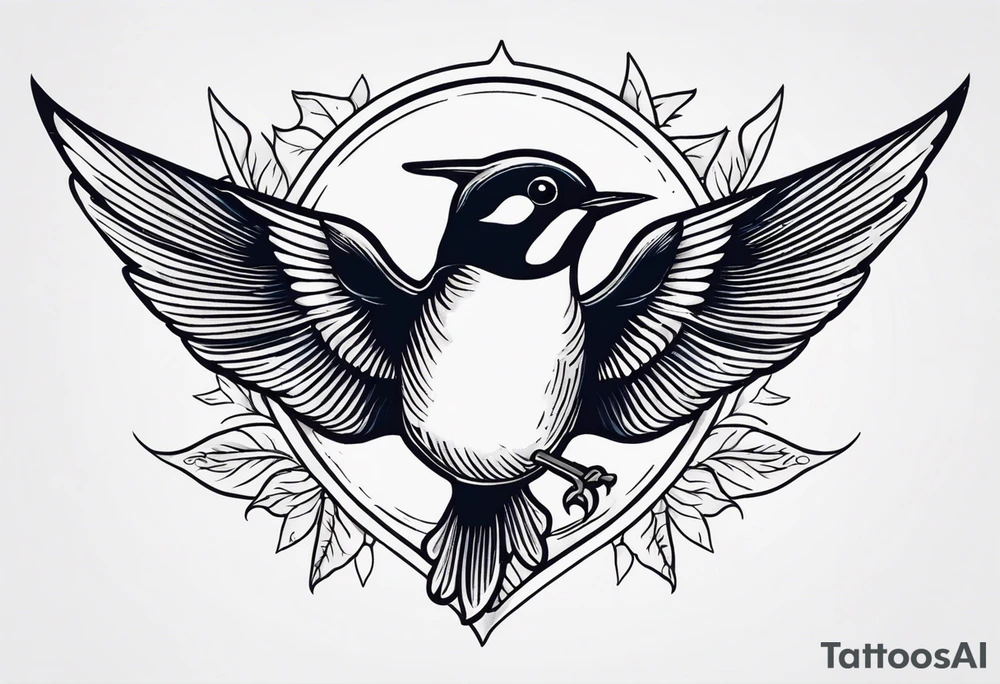 Old school swallow tattoo idea