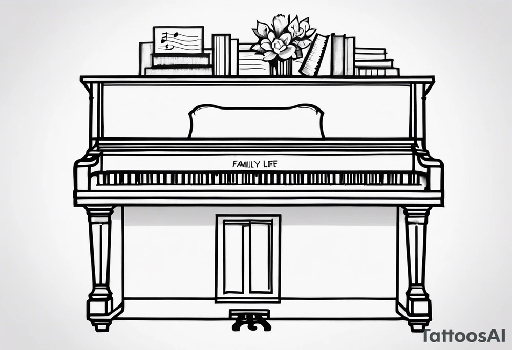 MUSIC LIFE FAMILY PIANO tattoo idea