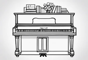 MUSIC LIFE FAMILY PIANO tattoo idea