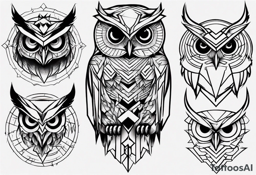 Demonic Owl tattoo idea