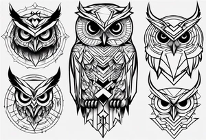 Demonic Owl tattoo idea