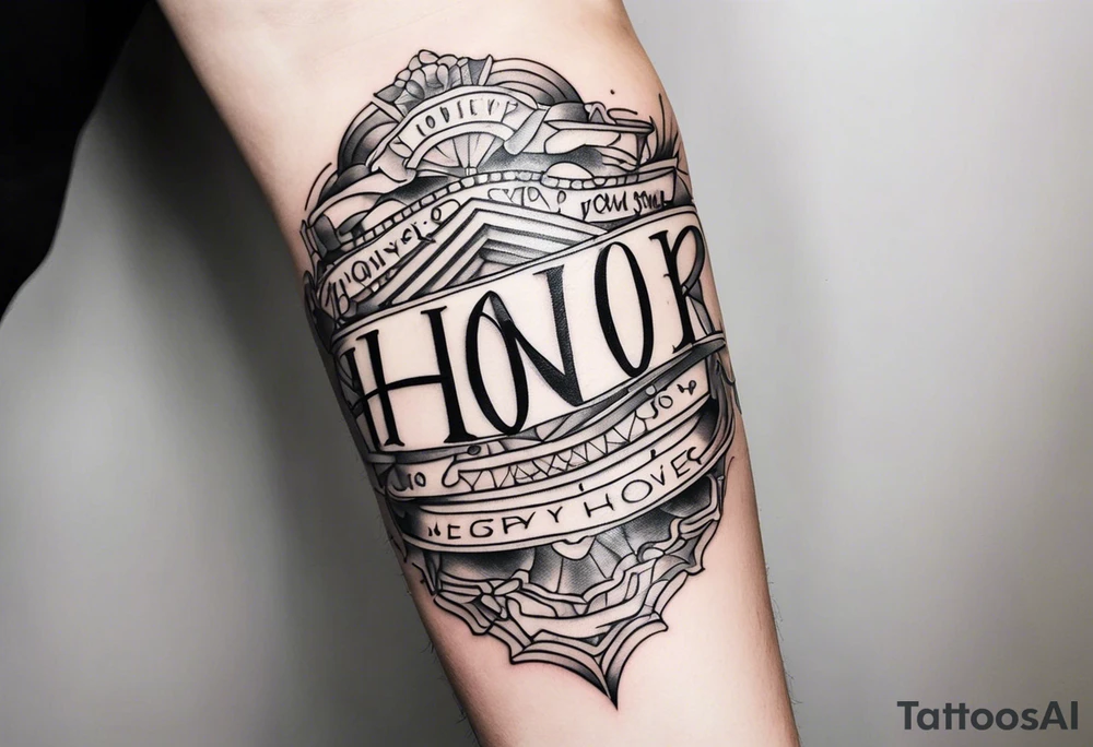 New baby Honor going down arm tattoo idea