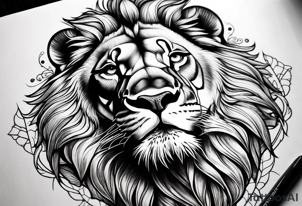 powerful majestic lion, close-up
Forearm tattoo tattoo idea