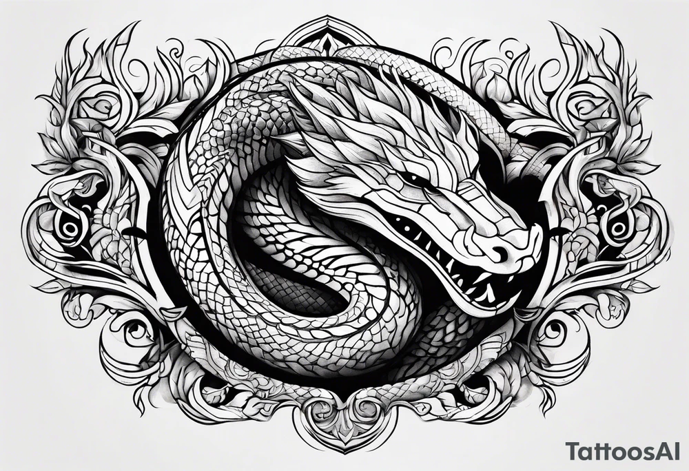 serpiente de fuego tattoo idea