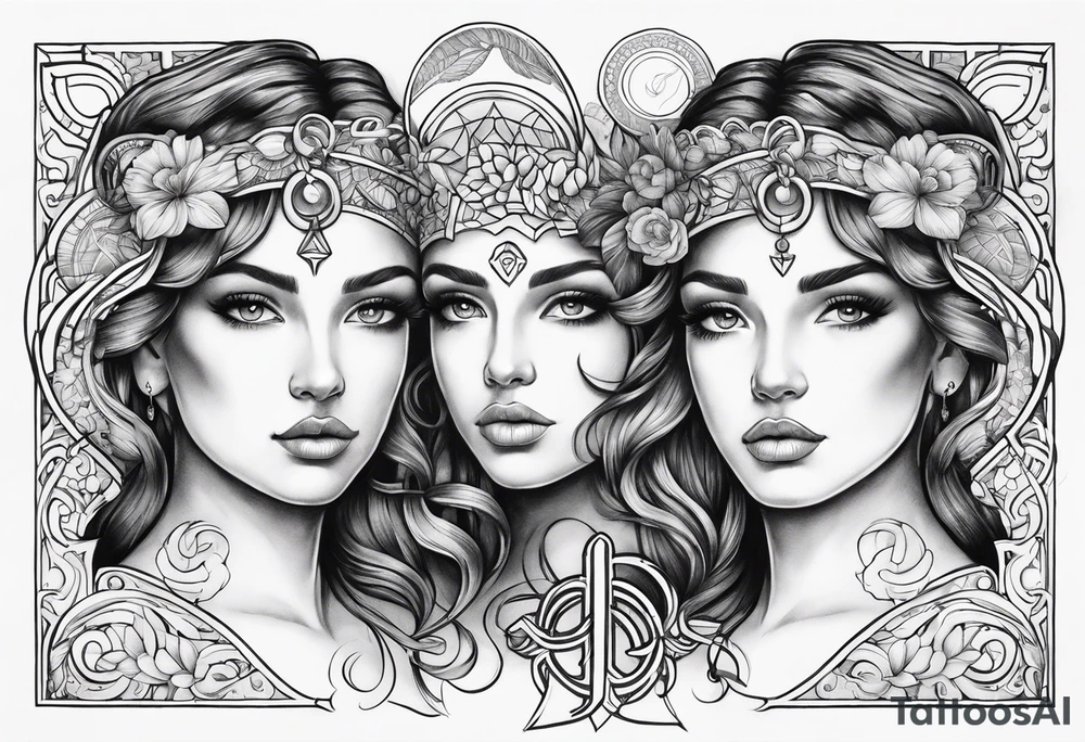 Love, source, abundance, Gemini symbol tattoo idea