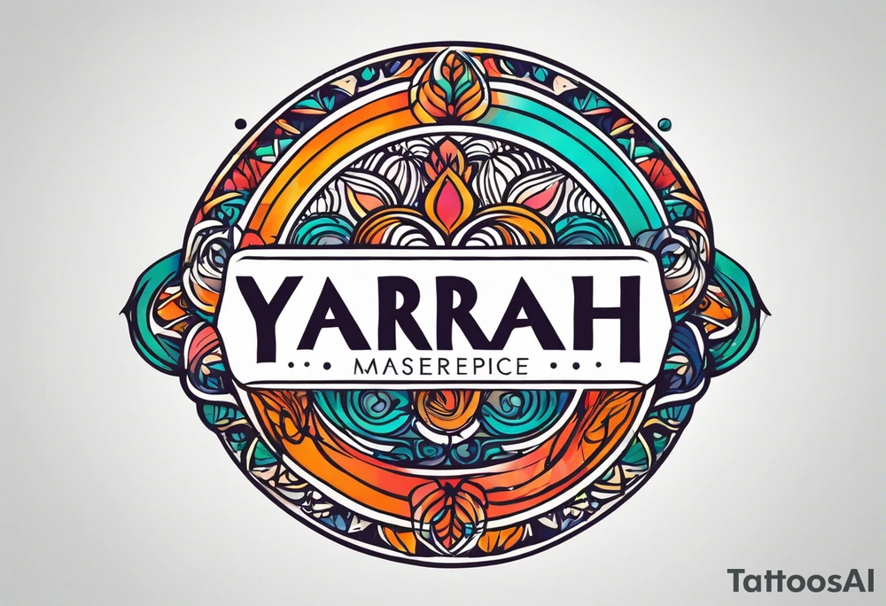 a a simple easily drawn logo for a bikini brand called Yaraí. Simple logo and unique design symbolizing the meaning "lively waters" . Spiral included in the logo tattoo idea